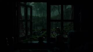 Rain Sounds Echoing in a Dark Bedroom at Night | Serene Night Ambience for Deep Sleep & Relaxation
