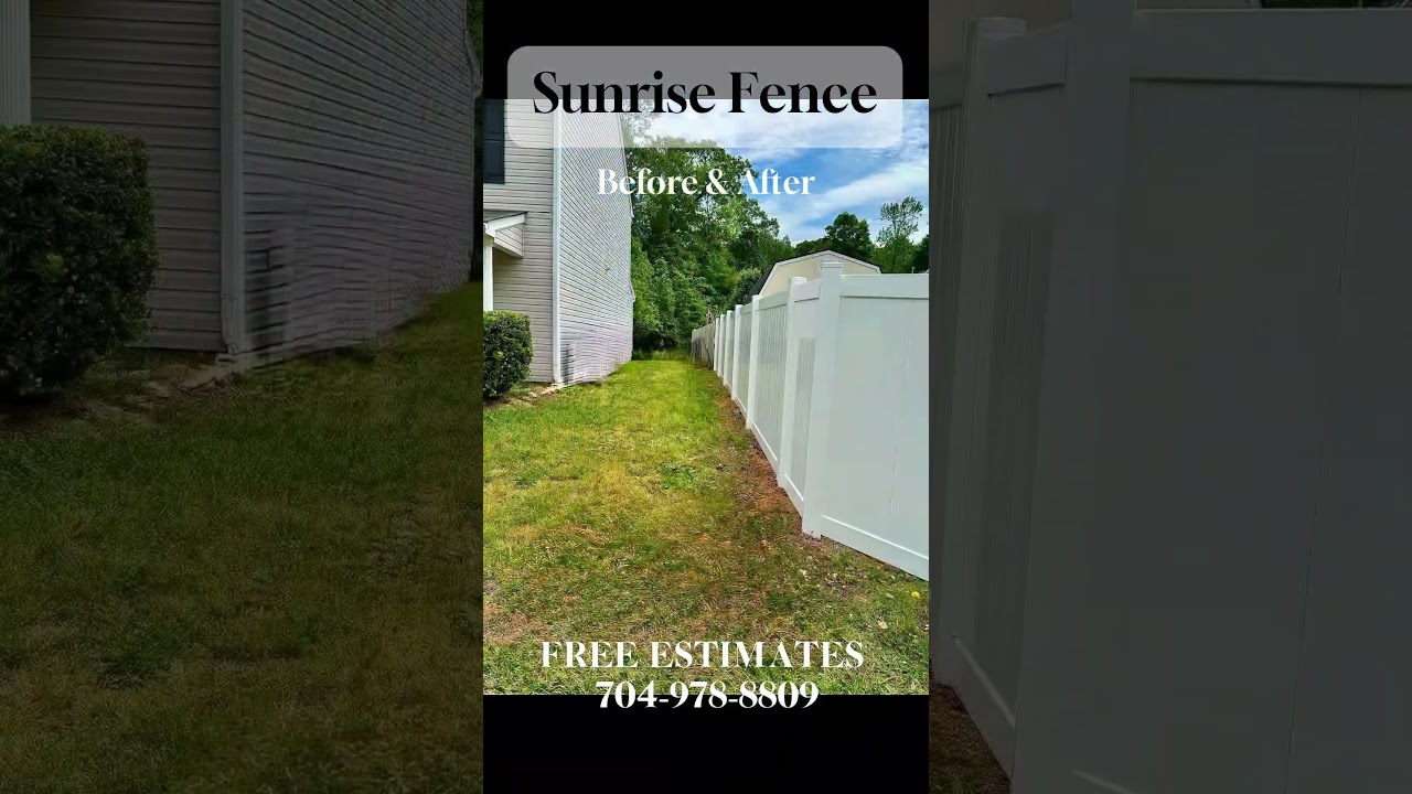 Replaced Old Wood with 6ft White Vinyl Privacy Fence 