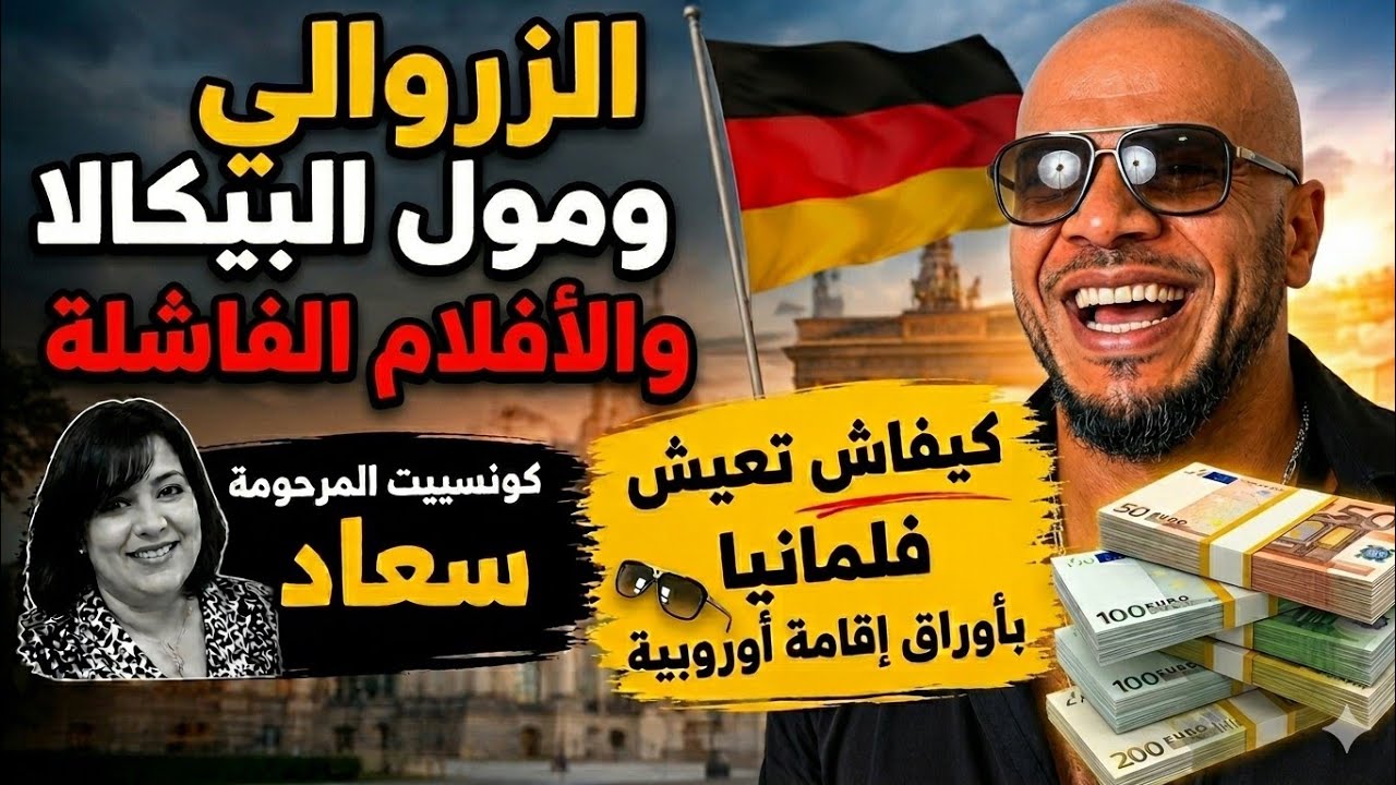 الزروالي الكذاب 🤣ومول البيكالة المخرج الغبي⁉️+  المرحومة سعاد+كيفاش تعيش فالمانيا بأوراق اوربية❎️