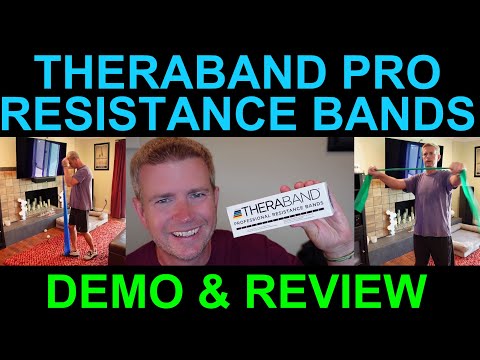 Theraband Resistance Bands Demo Review for Physical Therapy and Home Workout