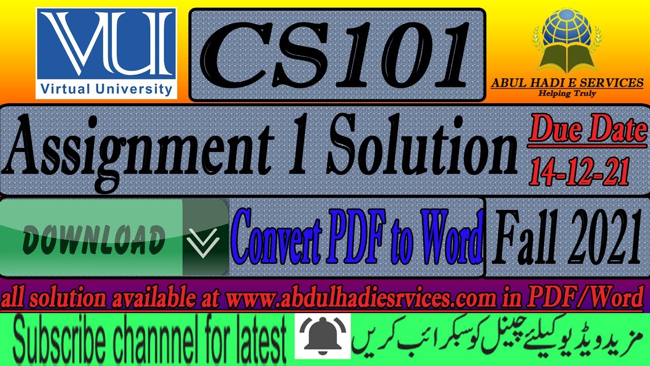 cs101 assignment 1 solution pdf