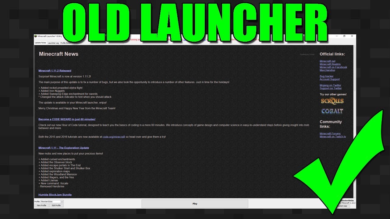 old minecraft launcher 2019