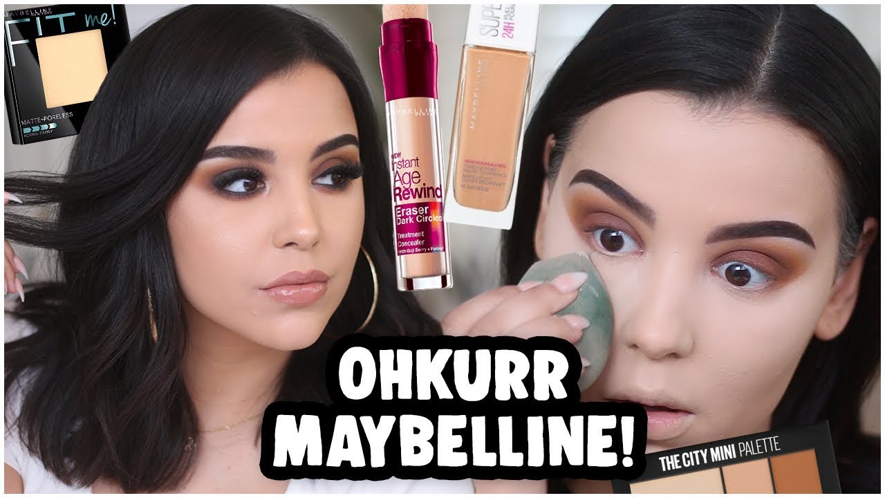 FULL FACE USING ONLY MAYBELLINE PRODUCTS DRUGSTORE MAKEUP TUTORIAL