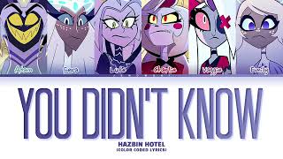 Hazbin Hotel - 'You Didn’t Know' (Color Coded Lyrics) Resimi