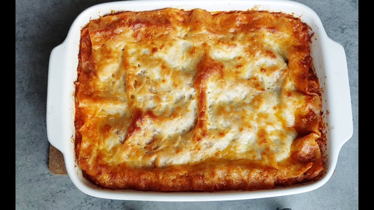 لازانيا بدون بشاميل .. ولا أطيب وطريقة سهلة وبسيطة