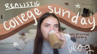 REALISTIC COLLEGE SUNDAY IN MY LIFE (VLOG) | anxiety, planning for finals, &amp; procrastinating