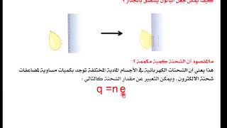 الكهرباء الساكنة - طرق انتقال الشحنات  التأريض - البرق