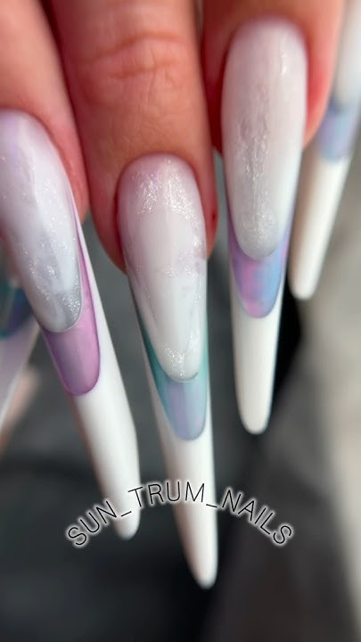 Наращивание ногтей на нижние формы и выкладной френч 💅 #маникюр # ...