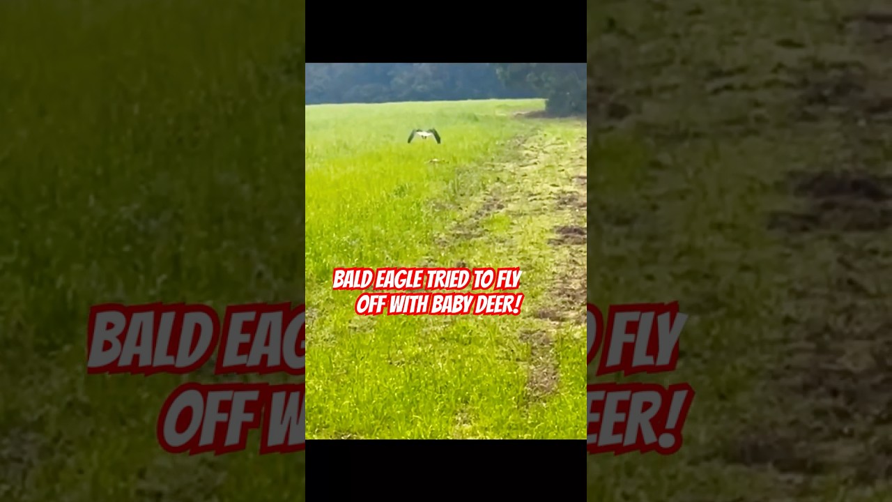 Saw a bald eagle trying to fly off with baby deer 