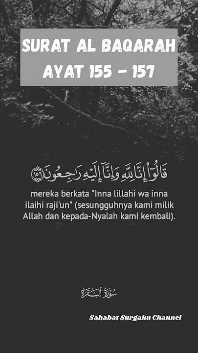 Surat Al Baqarah Ayat 155 - 157 || Bacaan Al Qur'an Merdu