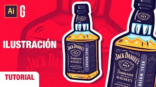 Illustrator Tutorial | Prácticas con Illustrator: Ilustración Jack Daniel's by Guillot Diseña Tutoriales 3,426 views 4 months ago 15 minutes