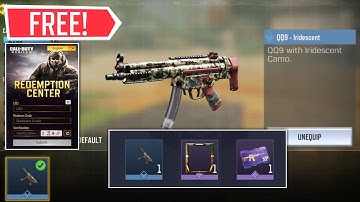 *NEW* REDEMPTION CODE FOR QQ9 - IRIDESCENT & AVATAR FRAME (FREE)  | Call of Duty Mobile