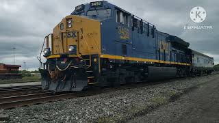 A Brand New CSX Gevo Pulls a Geometry Car around Walbridge Yard, Walbridge, OH. (CSX Family Days)
