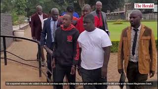 Six suspected robbers, who got away with over US$716k from  company in Belgravia, arrive at Court