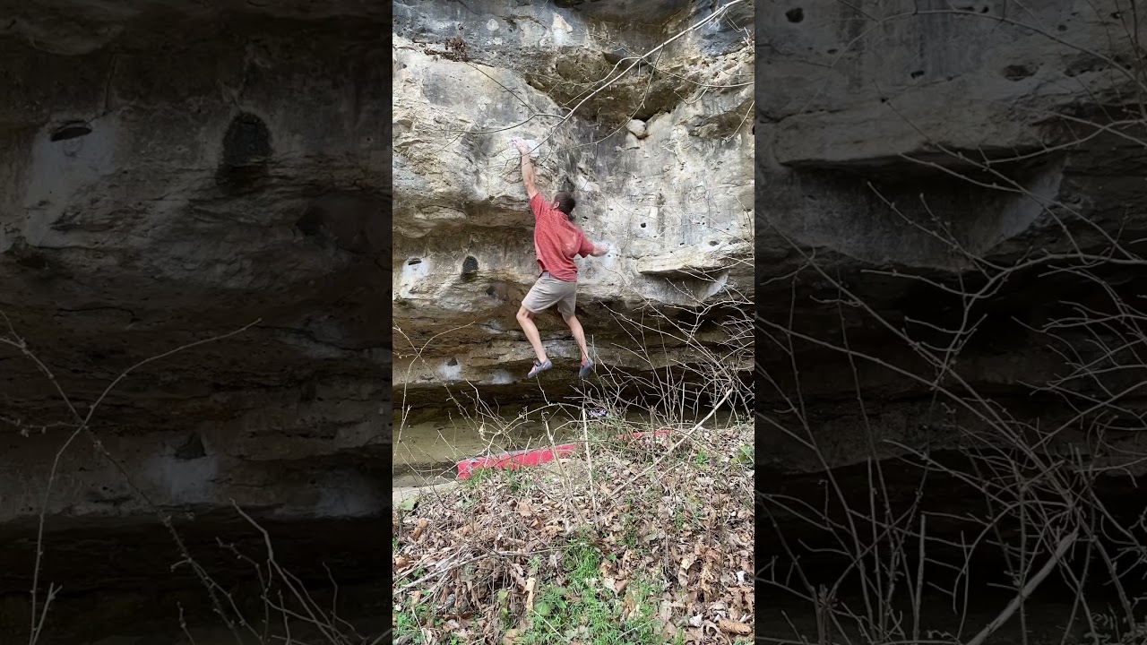 Choss Toss V6 (FA) - Narrows of the Harpeth State Park - Nashville, TN Bouldering