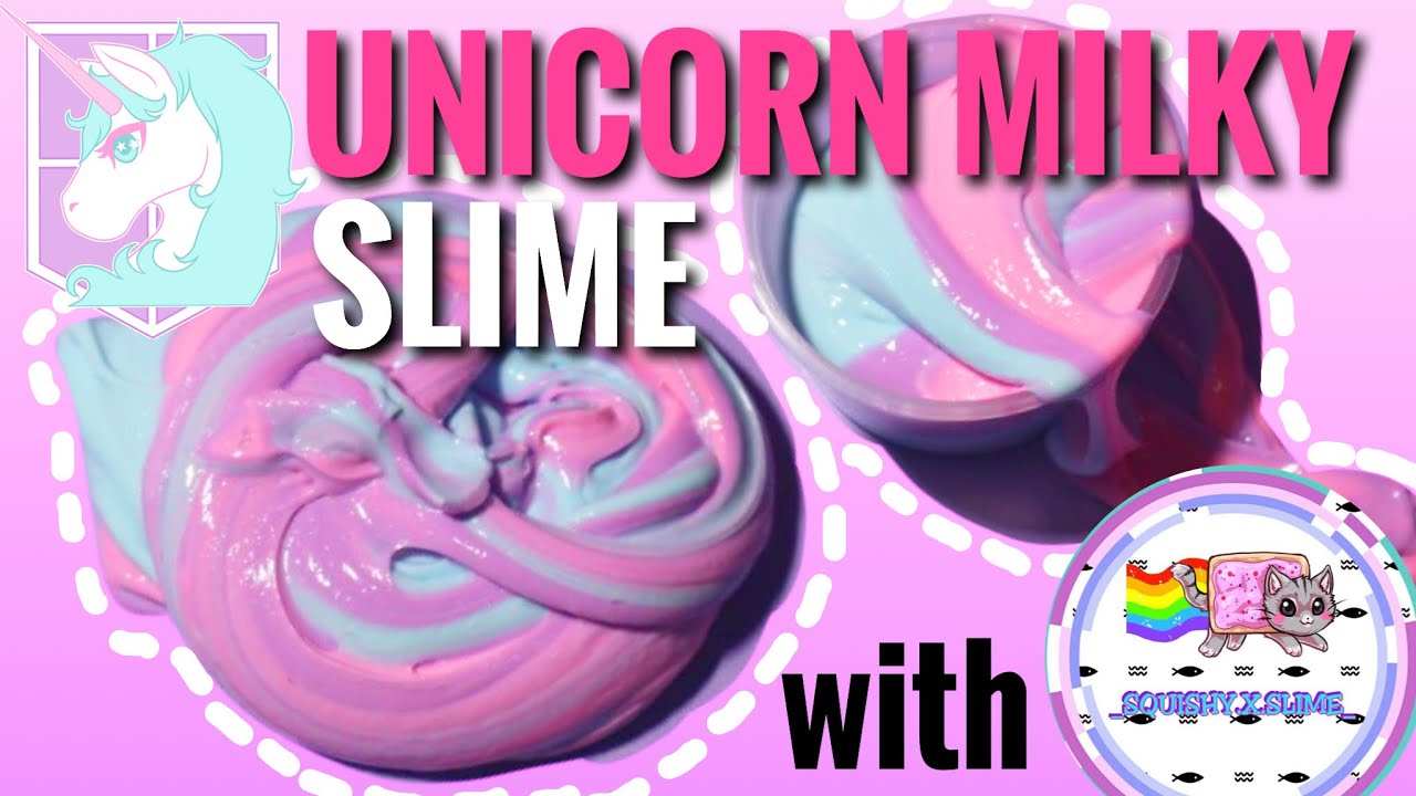 kayak ice cream rainbow ya unicorn milky slime tutorial