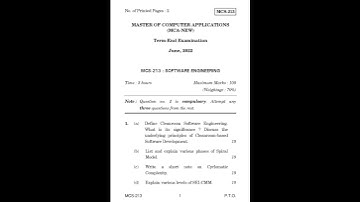 MCS - 213 June 2022 Question Paper