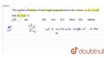 The number of vectors of unit length perpendicular to the vectors `veca=2hati+h