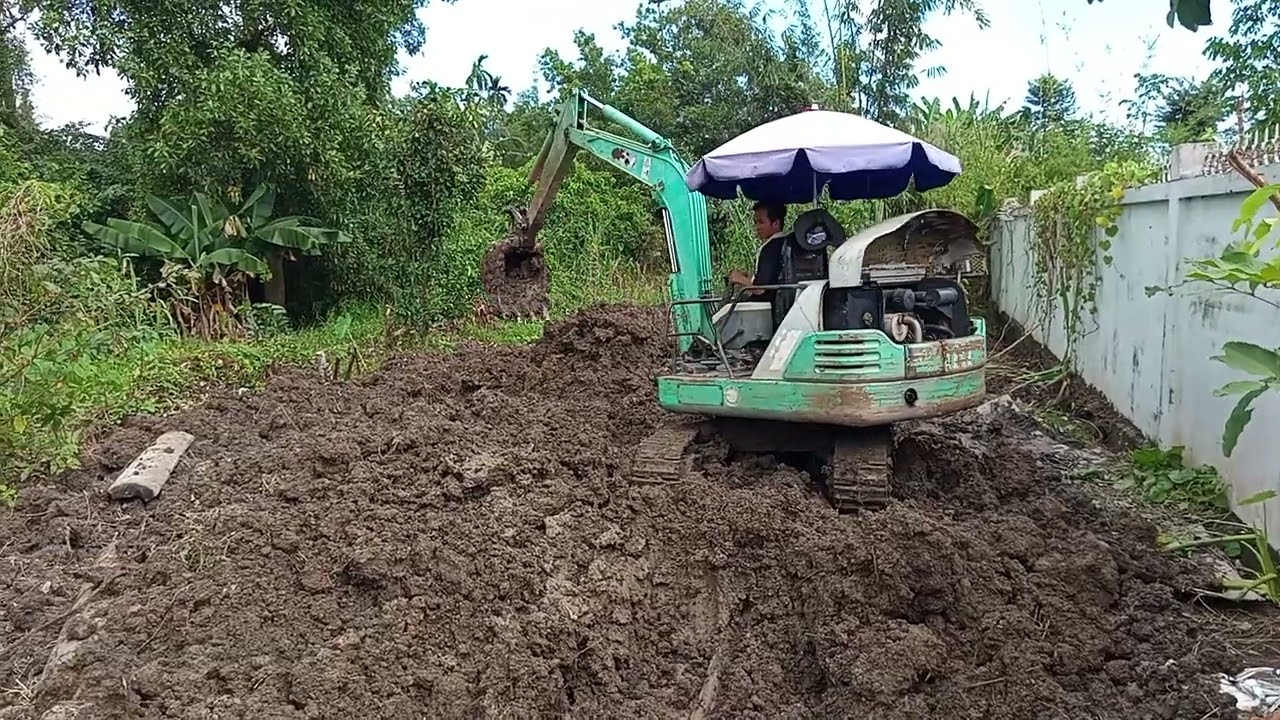 Xe cuốc mini làm nền 