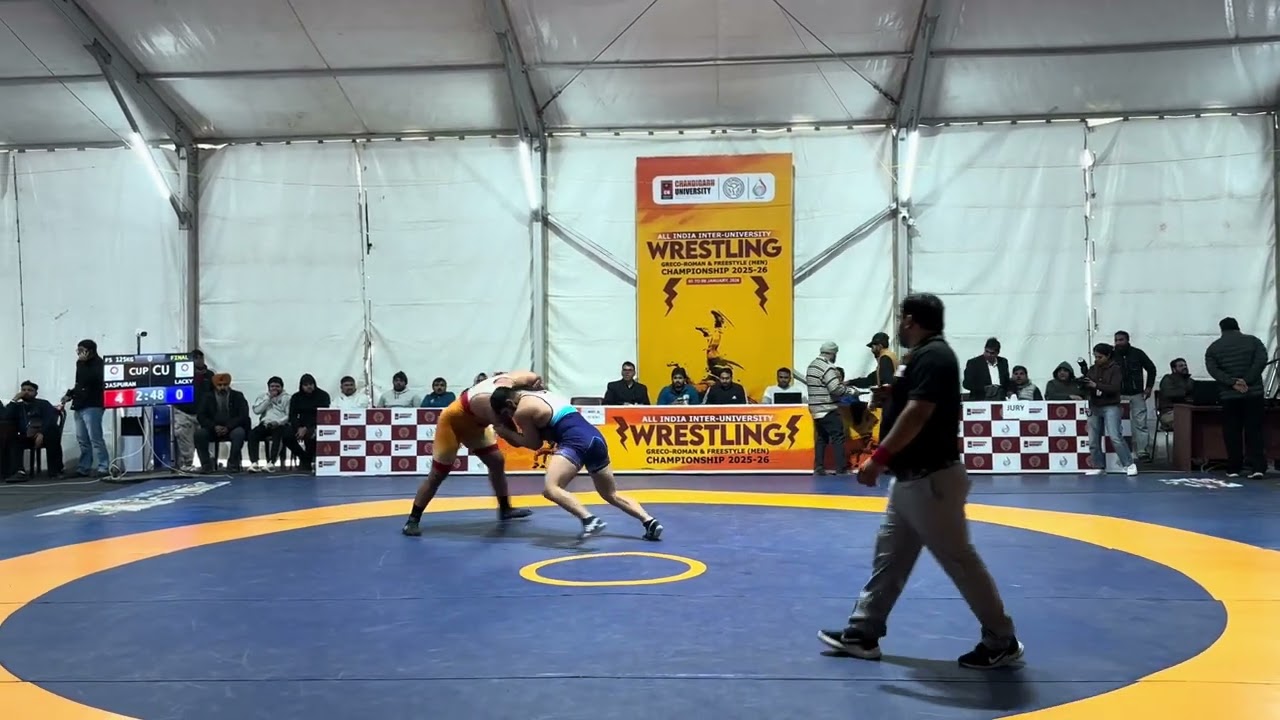 🤼Freestyle 125kg 🥇final bout All India University Wrestling Championship Chandigarh 