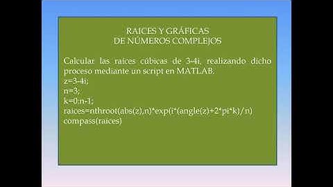 MATLAB y los números complejos