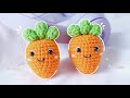 How To Crochet A Carrot Keychain Easy Beginner Tutorial 