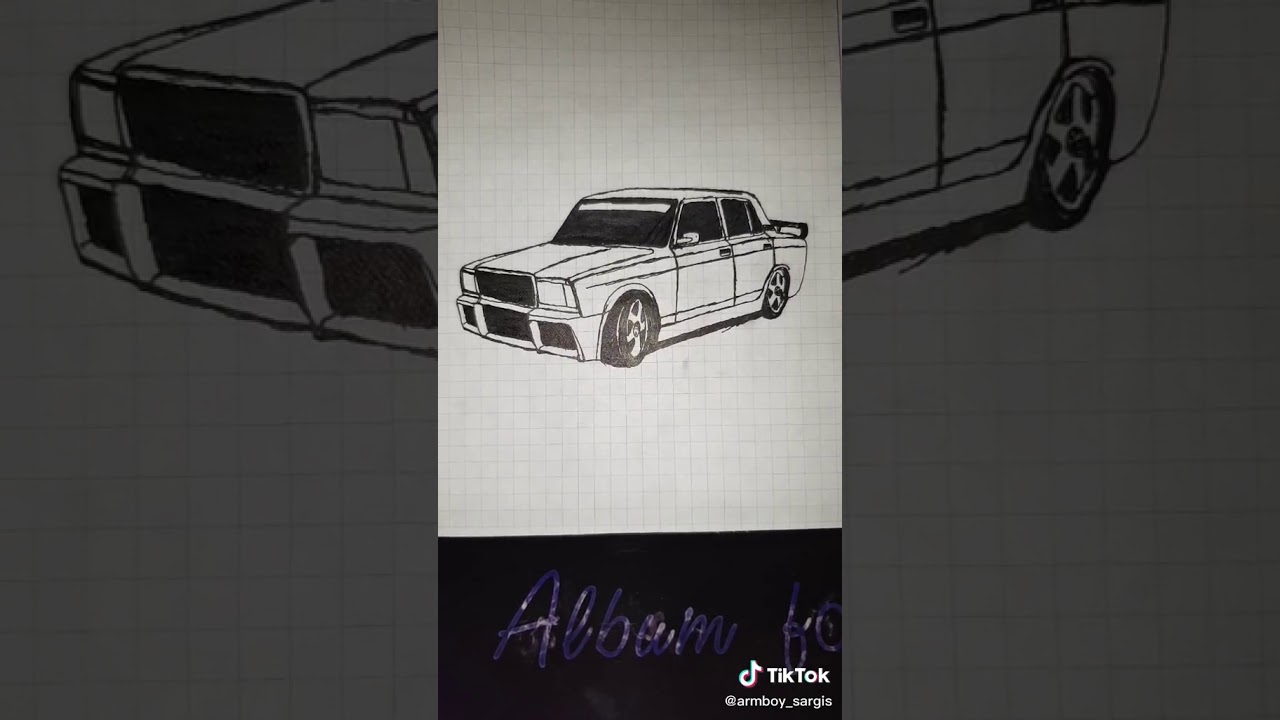 Как нарисовать ваз 2107 карандашом поэтапно