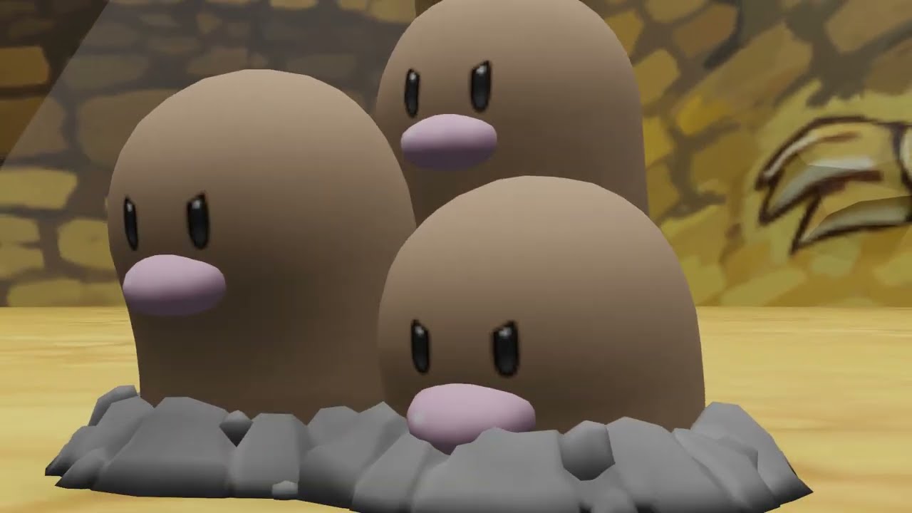 Diglett Evolves into Dugtrio! [Blender Animation]