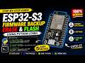 ESP32-S3 Firmware Backup, Erase &amp; Flash BIN File Using Python CMD (Step-by-Step Guide)