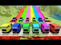 HT Gameplay Crash #131 | Truck Cars vs Rails Tractor Crash Speed Bumps Deep Lava in Beamng Drive