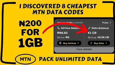 8 Codes To Get Cheaper Data From MTN | How To Buy Cheap Data Plan #cheapdata