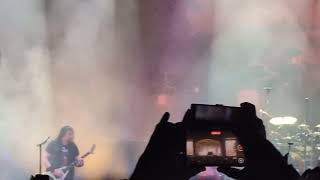 Trivium playing symptoms of the universe at Bloodstock 2025 with Rob Flynn from Machine Head 