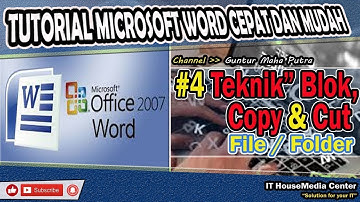 #04  Teknik memblok, menyalin copy dan memindahkan cut folder atau file pada windows explorer