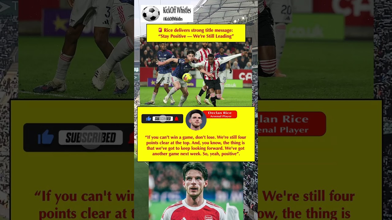 🔴 Rice shows champion mindset: “Results Matter, Positivity Matters More”. 