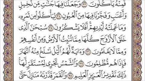 تكرار الوجه الثالث من سورة يس كل آية ٣مرات للشيخ فارس