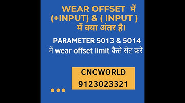 how to enter value in wear offset and parameter 5013 & 5014