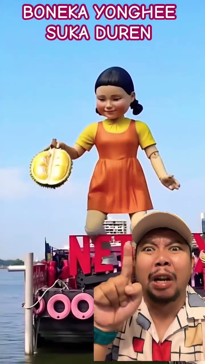 BONEKA YONGHEE SUKA MAKAN DURIAN!!!?? #squidgame #funny #cartoon #shortsfeed