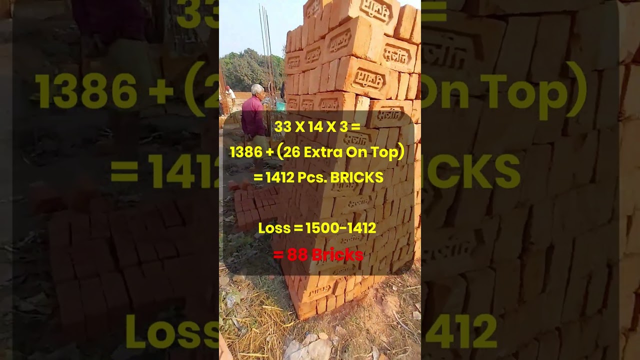 Bricks Counting Ka BEST Tareeka For Civil Engineers