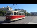 Трамвай Tatra T2SU  № 378 следует на ретропарад мимо метро &quot;Пролетарская&quot; 4 июня