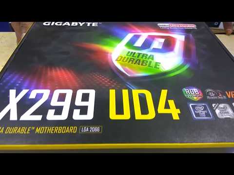 X299 Ultra Durable UD4 Gigabyte motherboard Unboxing