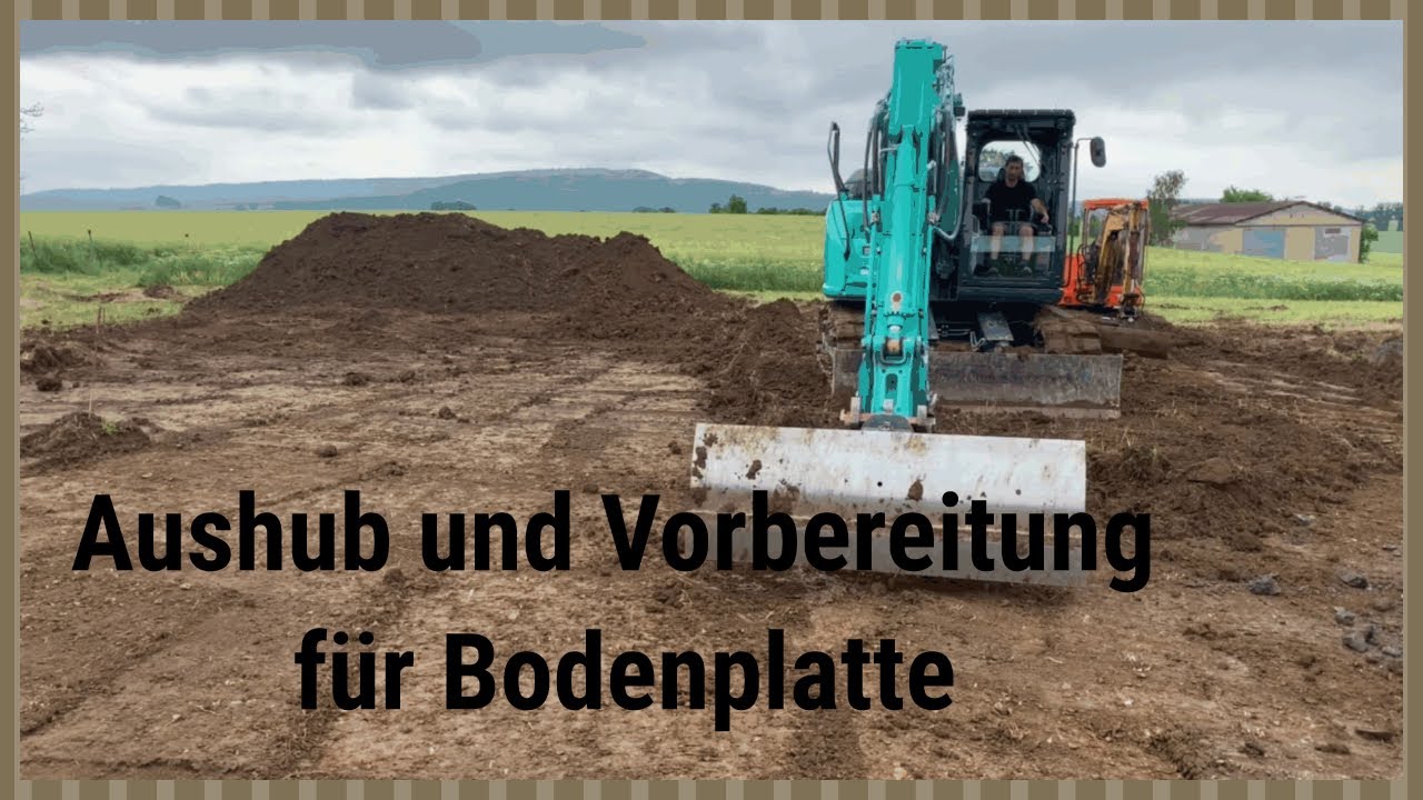 Herstellung der Baugrube für eine Regenwasserversickerungsfläche in Wesseling