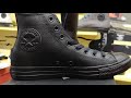 Converse 135251C кожаные полностью чёрные monochrome hi оригинальные