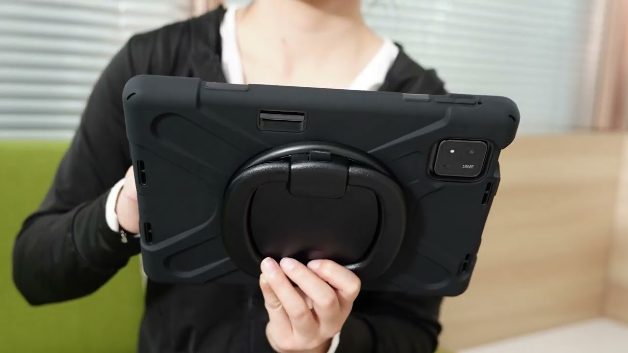 Silicone Hybrid PC Tablet Case with Holder & Shoulder Strap