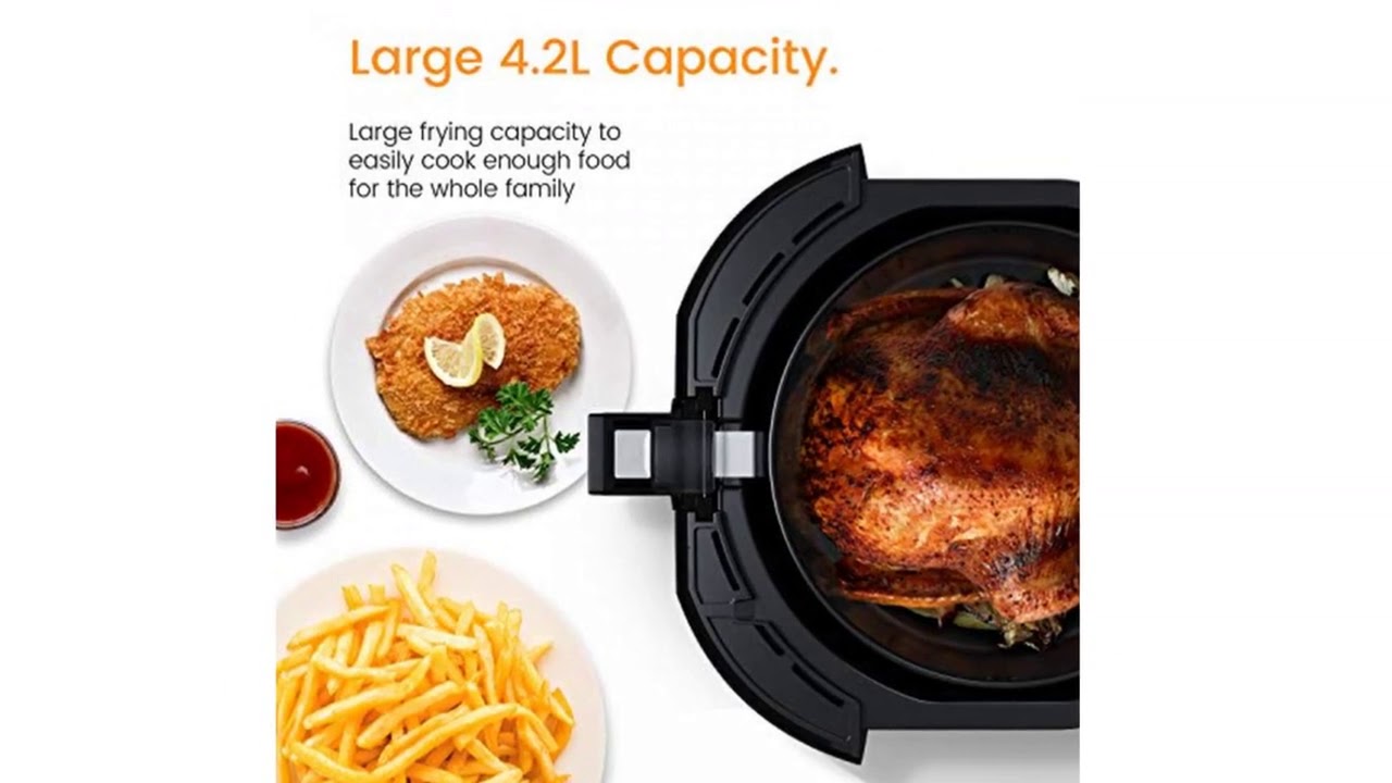 Pro Breeze 4.2L Air Fryer 1400W with Digital Display, Timer and Fully