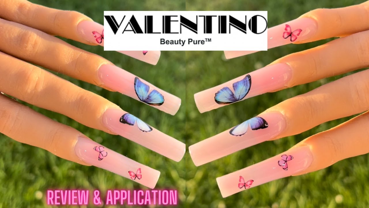 ✨VALENTINO BEAUTY PURE Acrylic! | Acrylic Application For Beginners | Valentino shade "Bubblegum" 💖