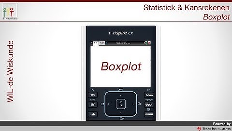 TI-Nspire CX Boxplot