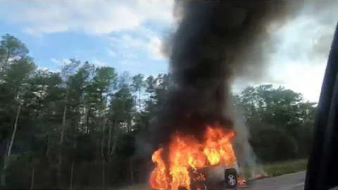 Burning car on Alligator Alley (I-75 North)   (2019)