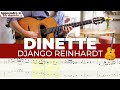 Dinette version django reinhardt  solo et tablature gyspy jazz free tab