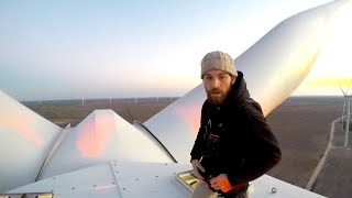 Wind Turbine BASE jump || SUNRISE