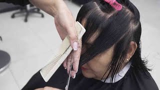 Beautiful Layered Haircut Makeover | Soft Fringe & Feathered Ends screenshot 2